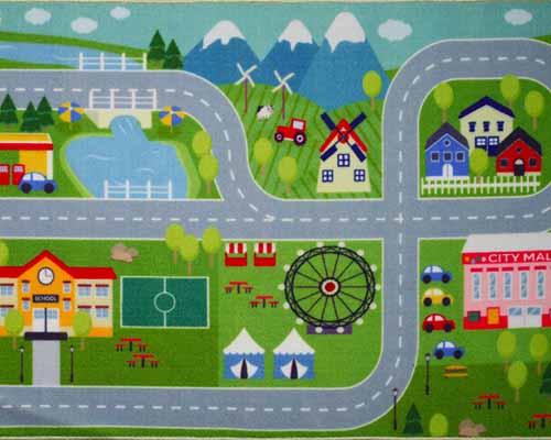 Printed Loop Pile Play Rug